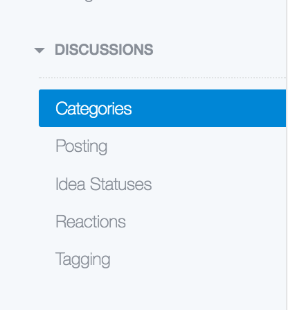 Categories Section In Dashboard