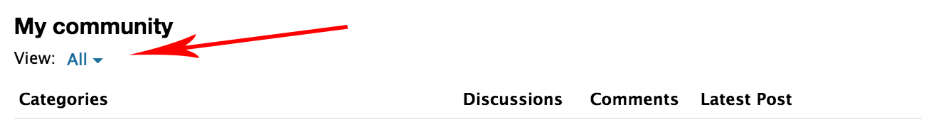 Category Following - Filter